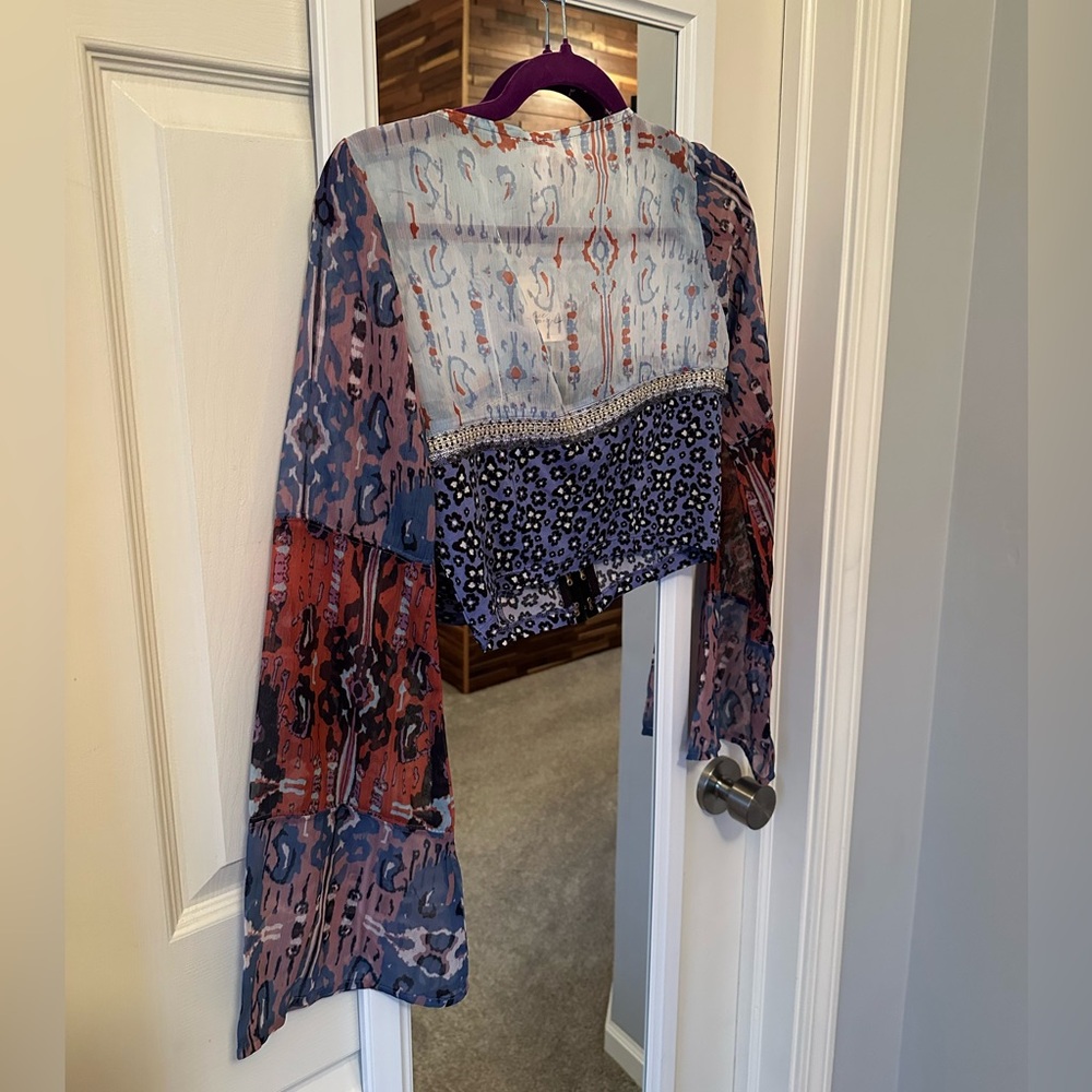 Free People Multicolor Patchwork style Blouse - Picture 11 of 11